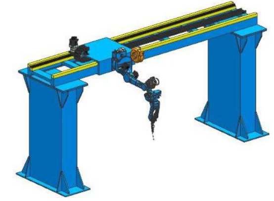 机器人外部轴-天轨龙门式单轴吊装直线行走